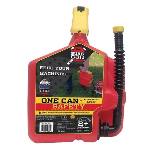 SUREcan SUR2SFG2 Safety Can, 2.2 gal, HDPE, Red - 2