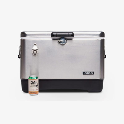 Igloo Legacy 00050075 Hard Cooler, 85 Cans Cooler, Stainless Steel, Silver - 4