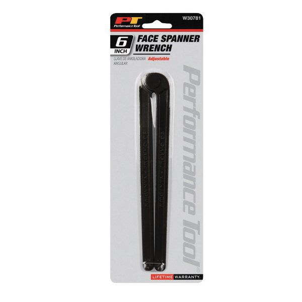 Performance Tool W30781 Adjustable Face Spanner, SAE, 6 in L, Chrome Vanadium Alloy Steel, Phosphate - 5