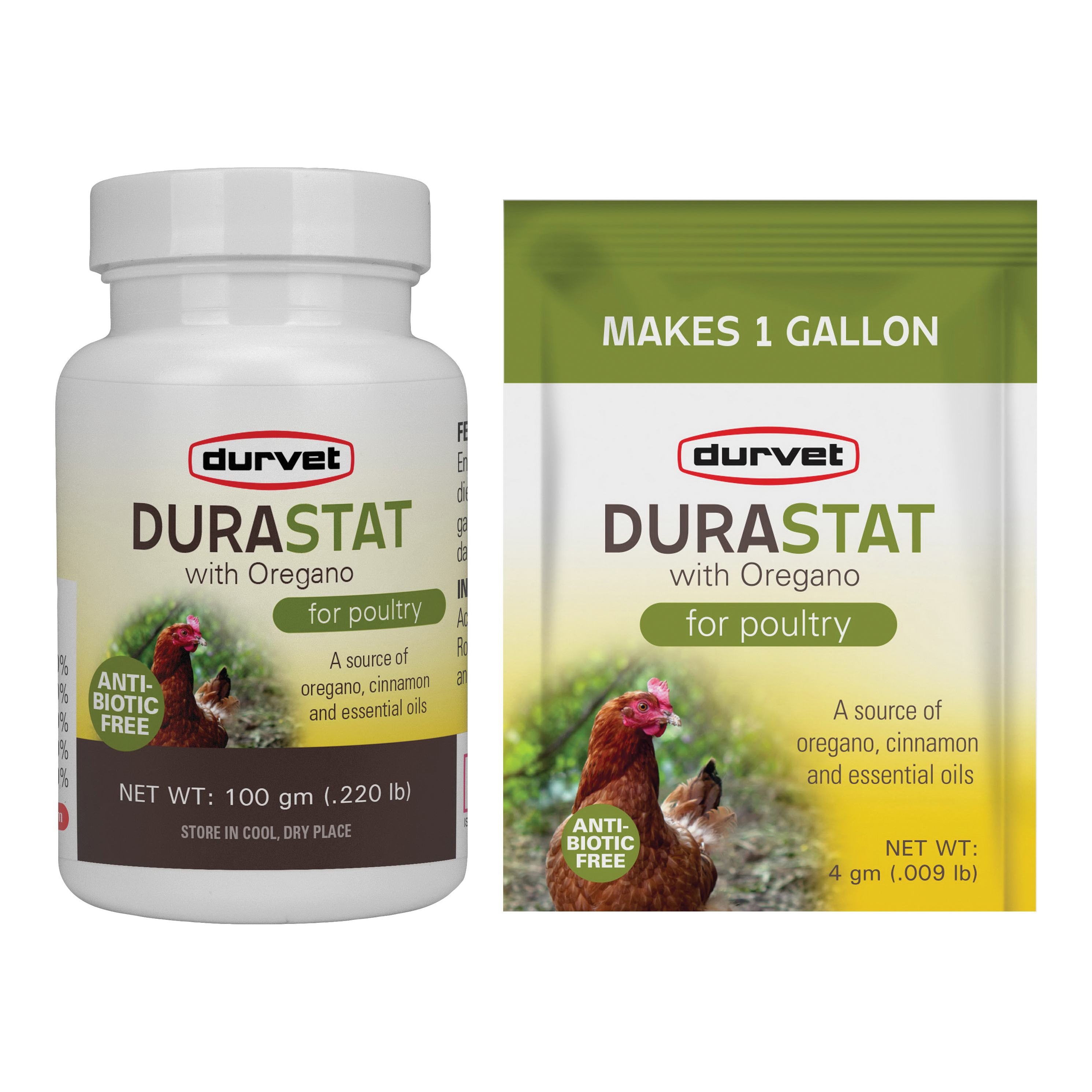 Durvet 65152 Durastat with Oregano, Powder, 4 g Packet
