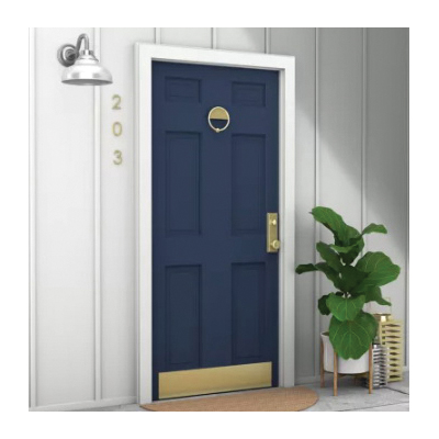 National Hardware Cooper N336-702 Door Knocker, Zinc, Brushed Gold, 7/32 in Mounting Hole - 3