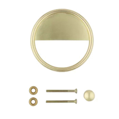 National Hardware Cooper N336-702 Door Knocker, Zinc, Brushed Gold, 7/32 in Mounting Hole - 4