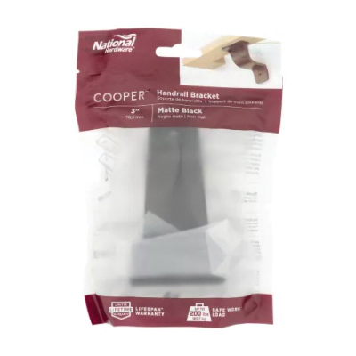 National Hardware Cooper N830-519 Handrail Bracket, 200 lb, Zinc, Matte - 4