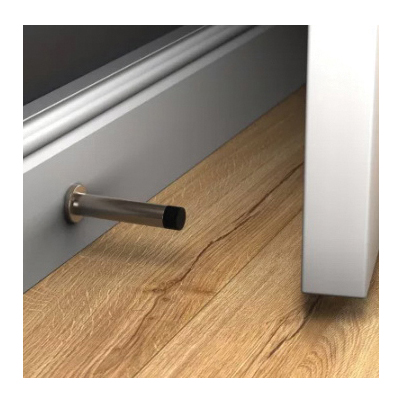 National Hardware Cooper N830-522 Door Stop, 1 in Dia Base, 3 in Projection, Aluminum, Satin Nickel - 5
