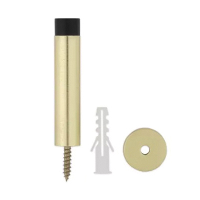 National Hardware Cooper N830-523 Door Stop, 1 in Dia Base, 3 in Projection, Aluminum, Brushed Gold - 4