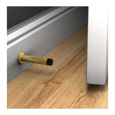 National Hardware Cooper N830-523 Door Stop, 1 in Dia Base, 3 in Projection, Aluminum, Brushed Gold - 5