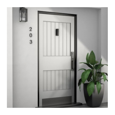 National Hardware Reed N336-703 Door Knocker, Aluminum, Matte, 1/8 in Mounting Hole - 2