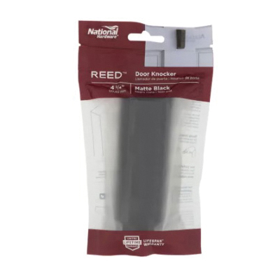 National Hardware Reed N336-703 Door Knocker, Aluminum, Matte, 1/8 in Mounting Hole - 4