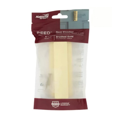 National Hardware Reed N336-704 Door Knocker, Aluminum, Satin Nickel, 1/8 in Mounting Hole - 4
