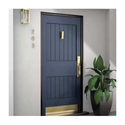 National Hardware Reed N336-705 Door Knocker, Aluminum, Brushed Gold, 1/8 in Mounting Hole - 2