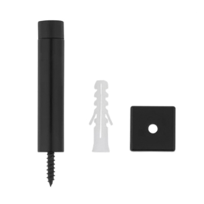 National Hardware Reed N830-526 Door Stop, 1 in Dia Base, 3 in Projection, Aluminum, Matte - 3