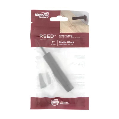 National Hardware Reed N830-526 Door Stop, 1 in Dia Base, 3 in Projection, Aluminum, Matte - 4