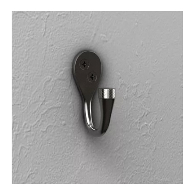 National Hardware Powell N337-910 Knurled Hook, 60 lb, Aluminum, Satin Nickel - 5