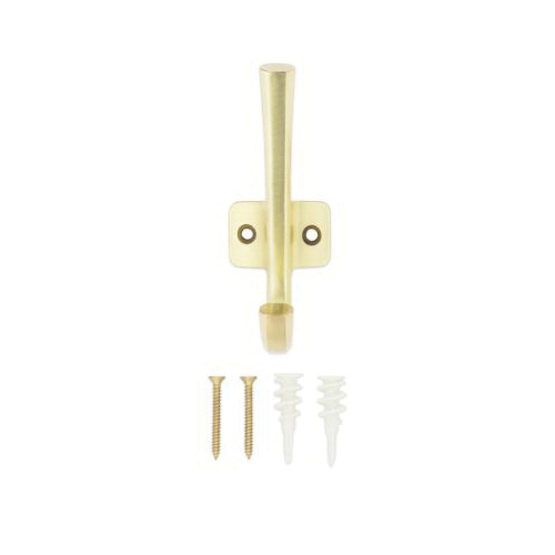 National Hardware Powell N337-914 Angled Hook, 60 lb, Aluminum, Brushed Gold - 4