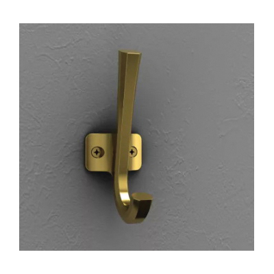National Hardware Powell N337-914 Angled Hook, 60 lb, Aluminum, Brushed Gold - 5