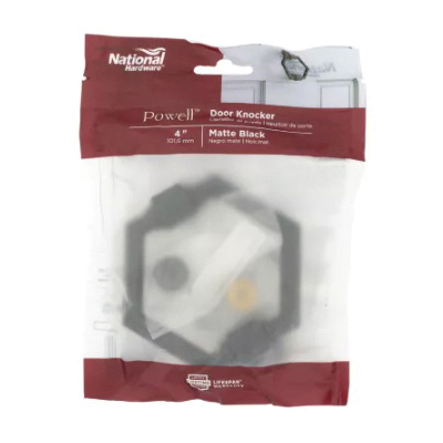 National Hardware Powell N336-706 Door Knocker, Zinc, Matte, 7/32 in Mounting Hole - 4