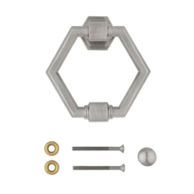National Hardware Powell N336-707 Door Knocker, Zinc, Satin Nickel, 7/32 in Mounting Hole - 2