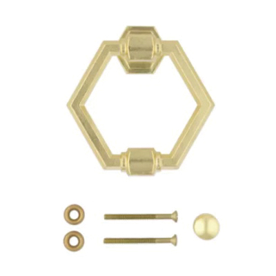 National Hardware Powell N336-708 Door Knocker, Zinc, Brushed Gold, 7/32 in Mounting Hole - 3