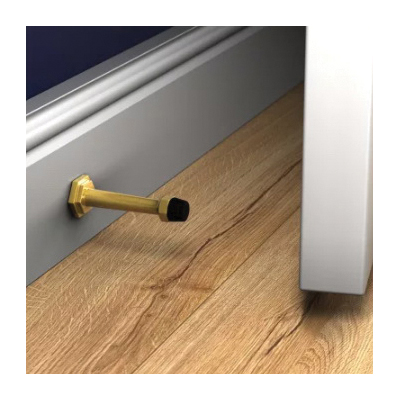 National Hardware Powell N830-532 Door Stop, 31/32 in Dia Base, 3 in Projection, Zinc, Brushed Gold - 2