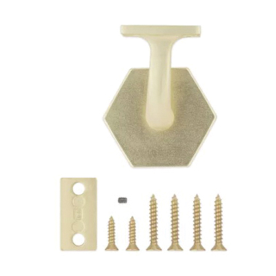 National Hardware Powell N830-534 Handrail Bracket, 150 lb, Steel/Zinc, Brushed Gold - 3