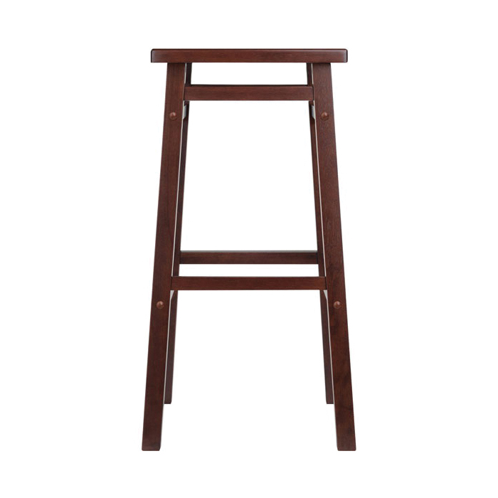 Winsome Carter Series 94137 Square Seat Bar Stool, 15.43 in W, 15.43 in D, 29.02 in H, Solid Wood, Wood Seat, Brown - 3