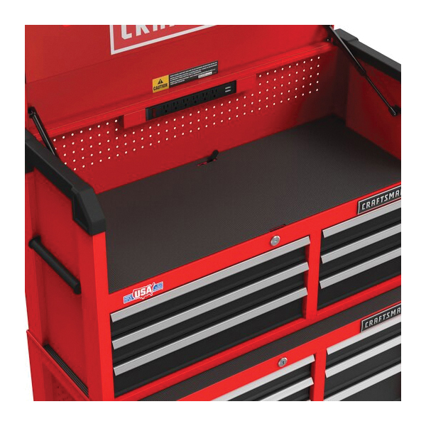 Craftsman S2000 Series CMST98269RB Tool Chest, 10,992 cu-in, 41 in OAW, 24.7 in OAH, 16 in OAD, Steel, Black/Red - 3