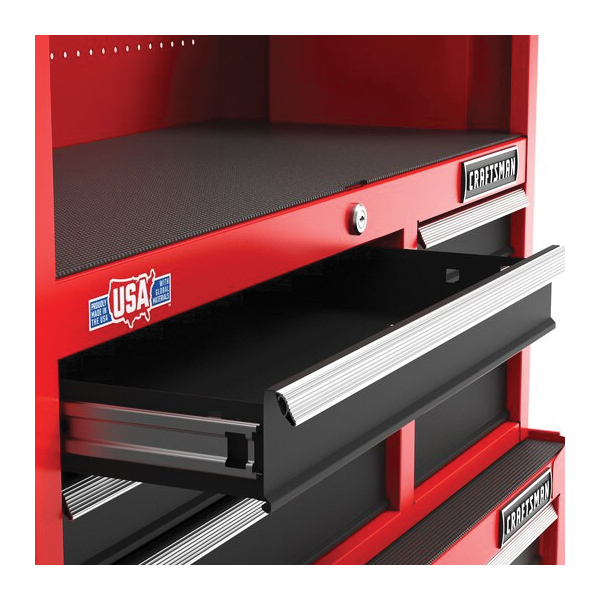 Craftsman S2000 Series CMST98269RB Tool Chest, 10,992 cu-in, 41 in OAW, 24.7 in OAH, 16 in OAD, Steel, Black/Red - 4