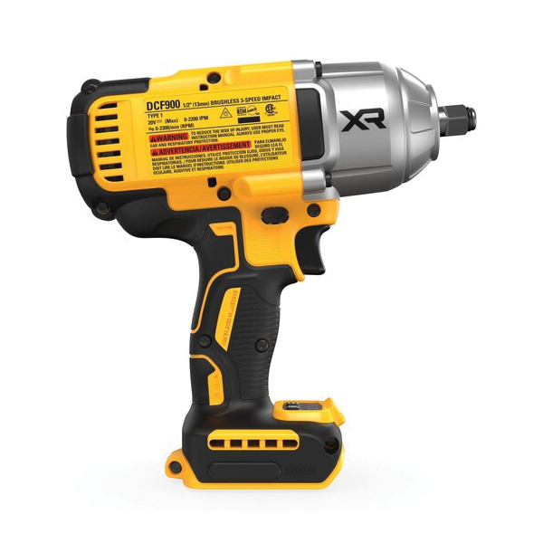 DEWALT XR 20V MAX Series DCF900B Impact Wrench with Hog Ring Anvil, Tool Only, 20 V, 1/2 in Drive, 2200 ipm - 4