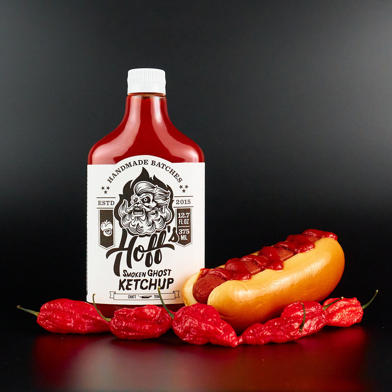 Hoff's KETCH-12OZ Smoken Ghost Ketchup, 12.7 oz Bottle - 2