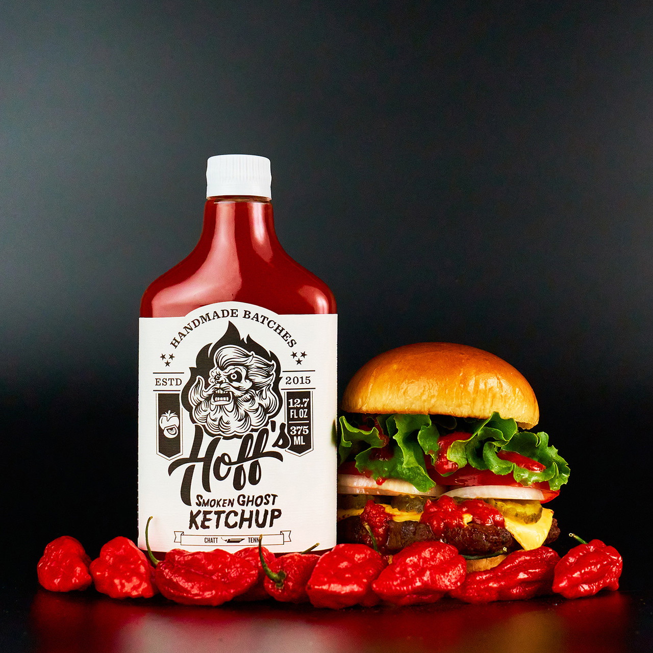 Hoff's KETCH-12OZ Smoken Ghost Ketchup, 12.7 oz Bottle - 3