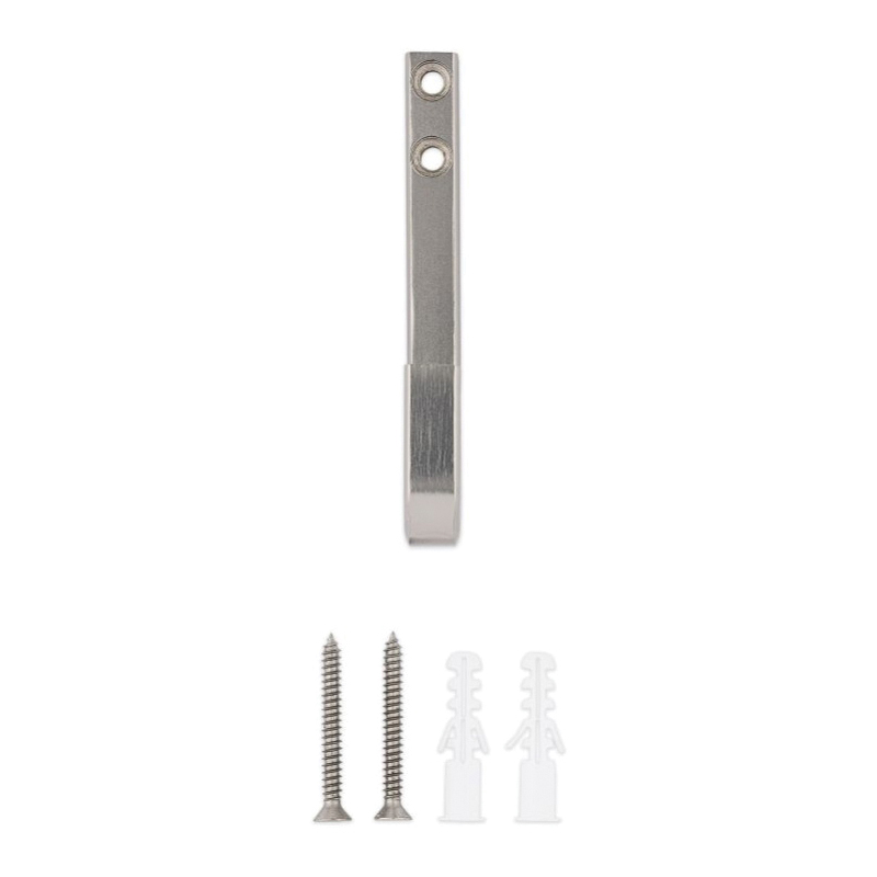 National Hardware Reed N337-916 Modern Hook, 60 lb, Steel, Satin Nickel - 5