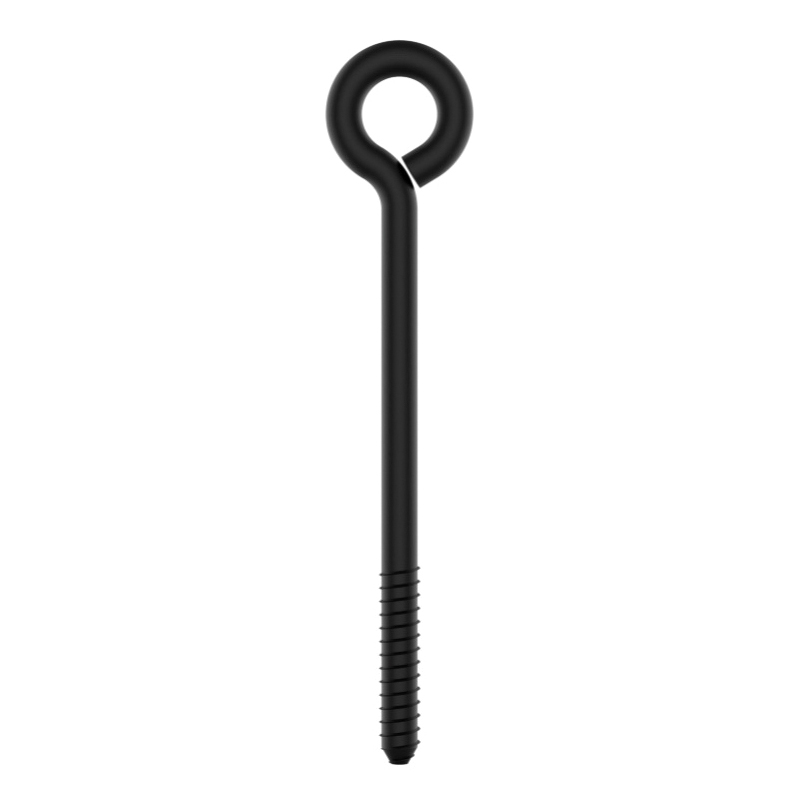 National Hardware N820-088 Lag Screw Eye, #6, 5/16 in Thread, 6 in OAL, 175 lb Working Load, Steel, Storm Shine - 2