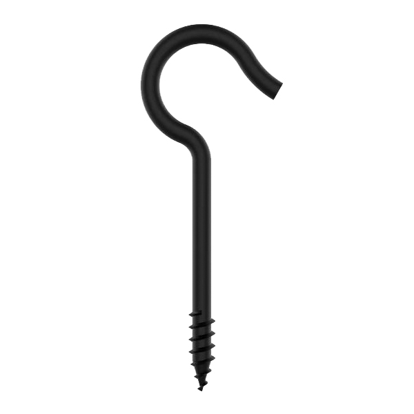 National Hardware N820-106 Hook, 35 lb Working Load, #6, Steel, Black, Storm Shine - 2