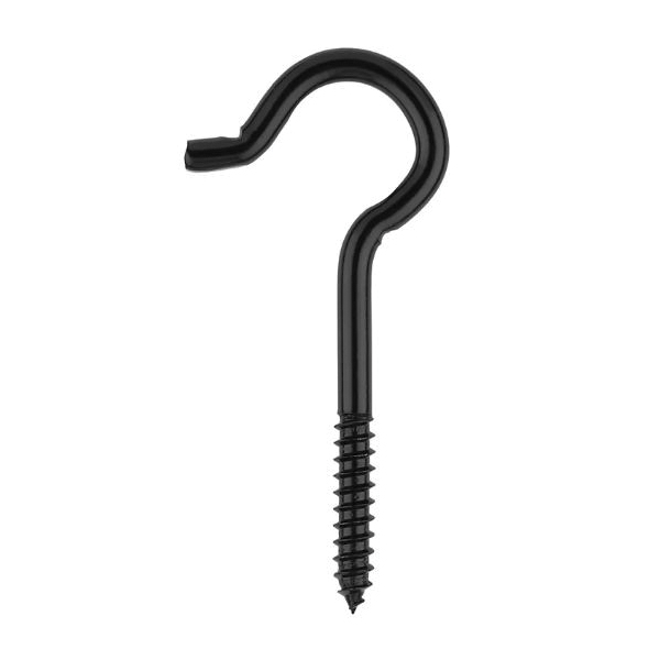 National Hardware N820-107 Hook, 125 lb Working Load, #0, Steel, Black, Storm Shine - 2