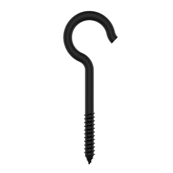 National Hardware N820-107 Hook, 125 lb Working Load, #0, Steel, Black, Storm Shine - 3