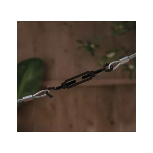 National Hardware N820-120 Turnbuckle, 90 lb Working Load, 1/4 in Thread, Hook, Eye, 7-1/2 in Take-Up, Steel - 5