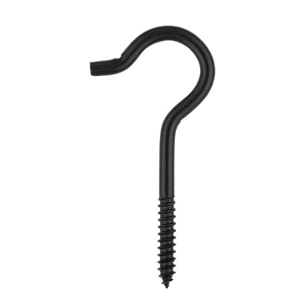 National Hardware N820-122 Hook, 60 lb Working Load, #3, Steel, Black, Storm Shine - 3