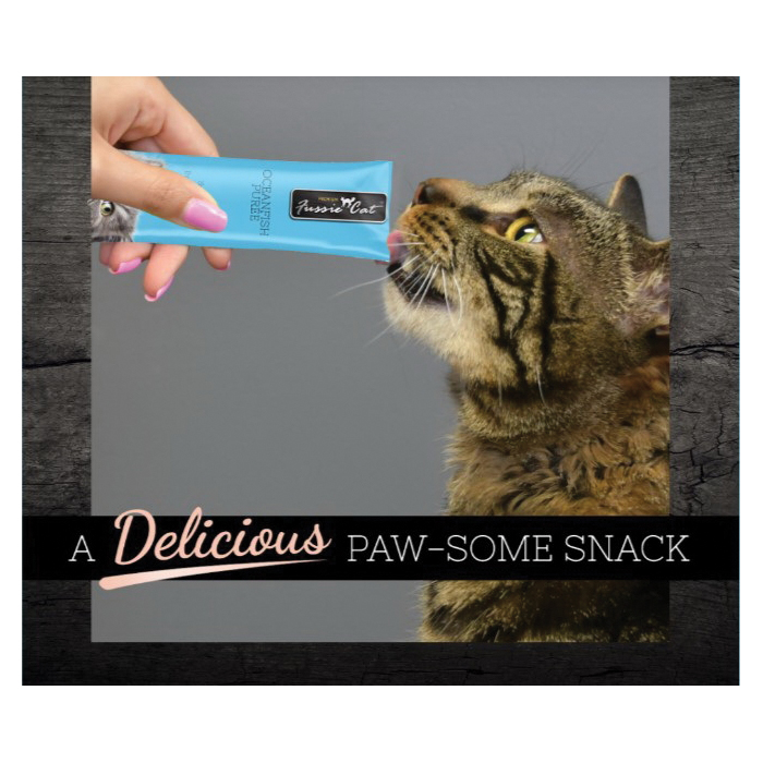 Fussie Cat 1139248 Cat Treat, Creamy, Ocean Fish Flavor, 0.5 oz - 2