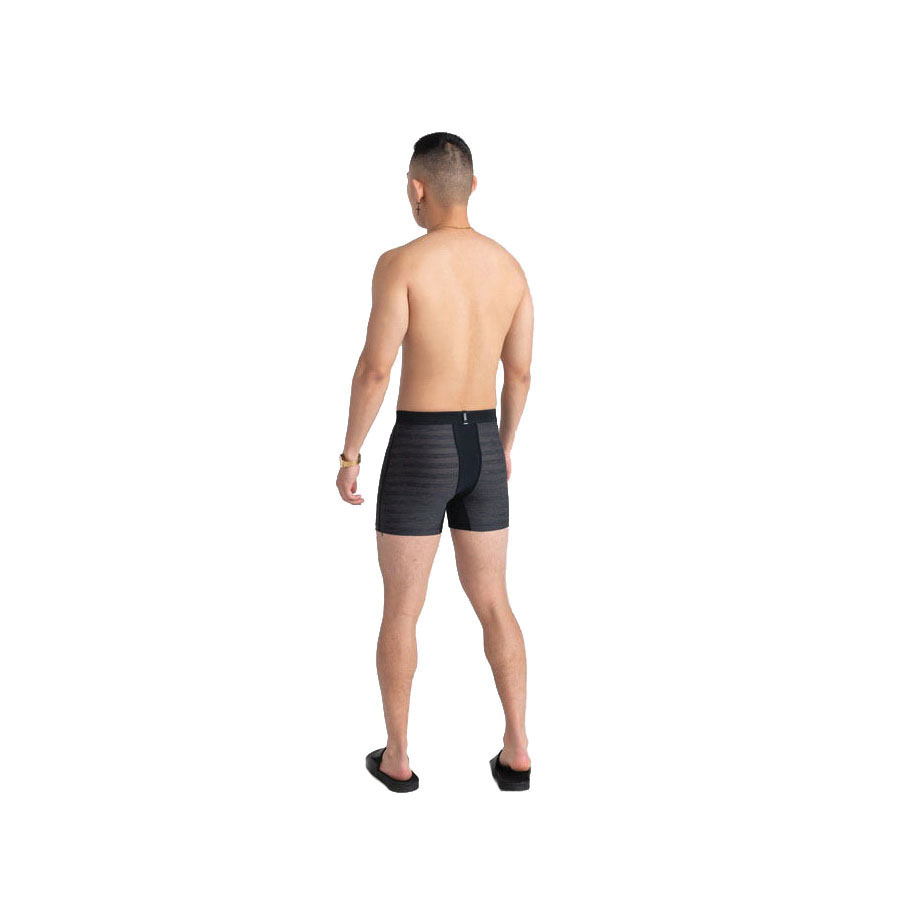 Saxx SXBB09F-BLH-L Boxer Briefs, L, Elastane/Polyester, Black Heather, 35 to 38 in, 5 in L - 2
