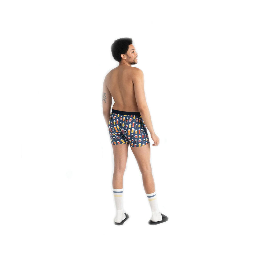Saxx Vibe Series SXBM35-PPD-S Boxer Briefs, S, Elastane/Viscose, 29 to 32 in, 5 in L - 2