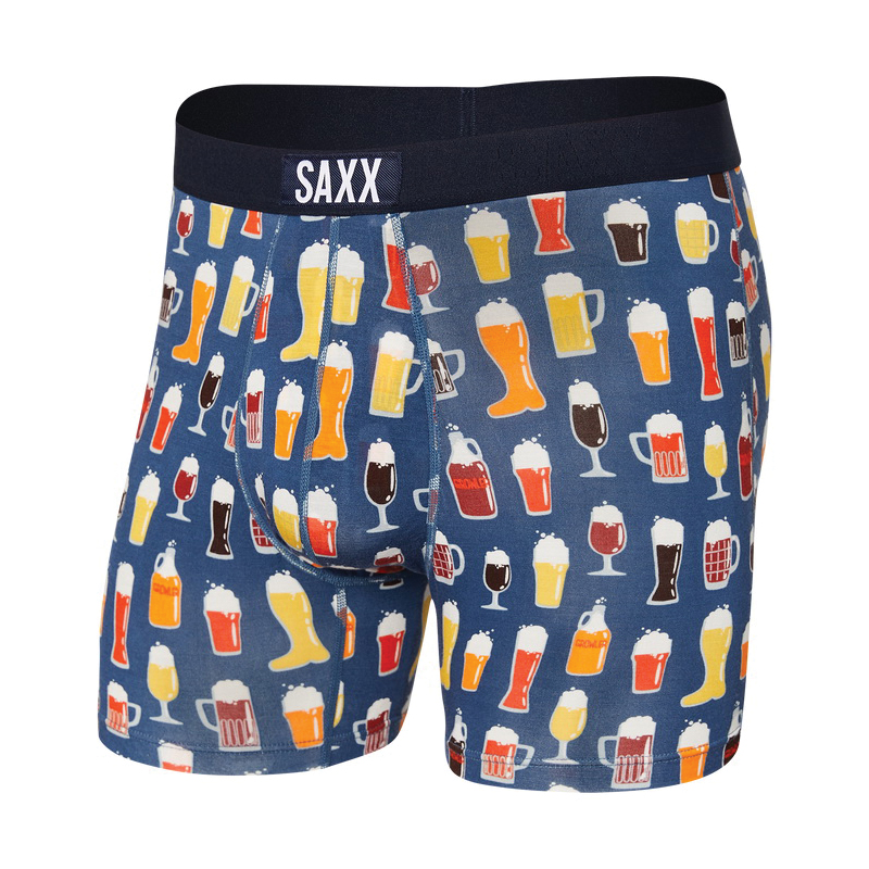Saxx Vibe Series SXBM35-PPD-S Boxer Briefs, S, Elastane/Viscose, 29 to 32 in, 5 in L - 3