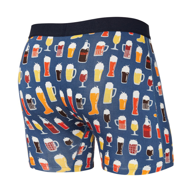 Saxx Vibe Series SXBM35-PPD-S Boxer Briefs, S, Elastane/Viscose, 29 to 32 in, 5 in L - 4