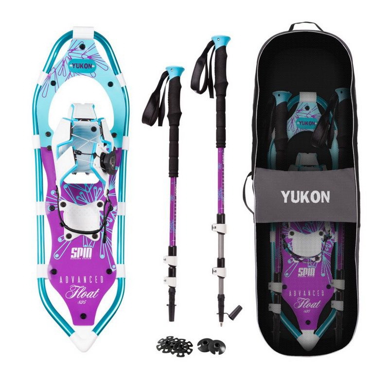 YUKON CHARLIE&rsquo;S Advanced Spin Float Series 80-3020 Snowshoes, Women's, 8 x 25 in, Aluminum/Forged Steel/HDPE - 3