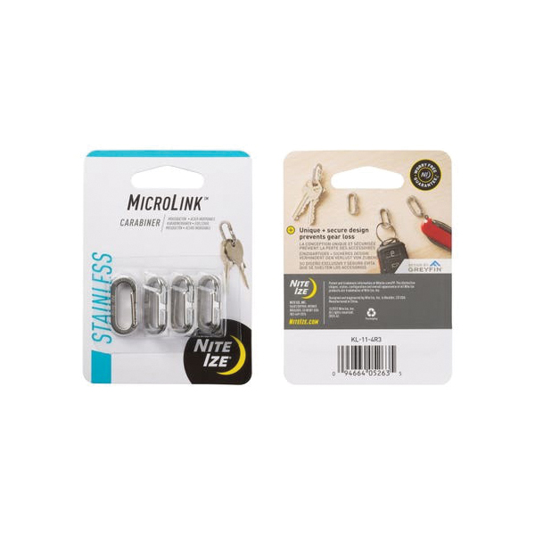 Nite Ize MicroLink KL-11-4R3 Carabiner, 1 in OAL, Stainless Steel - 2
