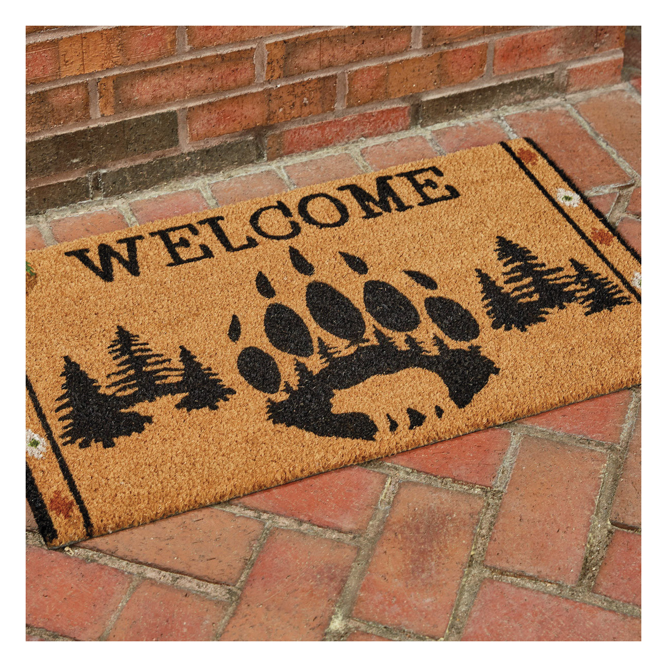 Park Designs 6971-200 Doormat, 30 in L, 18 in W, Wild Woods Pattern, Natural Fiber Surface - 2