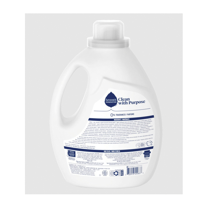 Seventh Generation 45063 Laundry Detergent, 90 oz Bottle, Liquid - 2