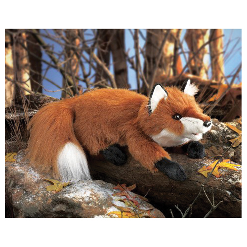 Folkmanis 2576 Hand Puppet, S, Fox, Polyester, Black/Red/White - 3
