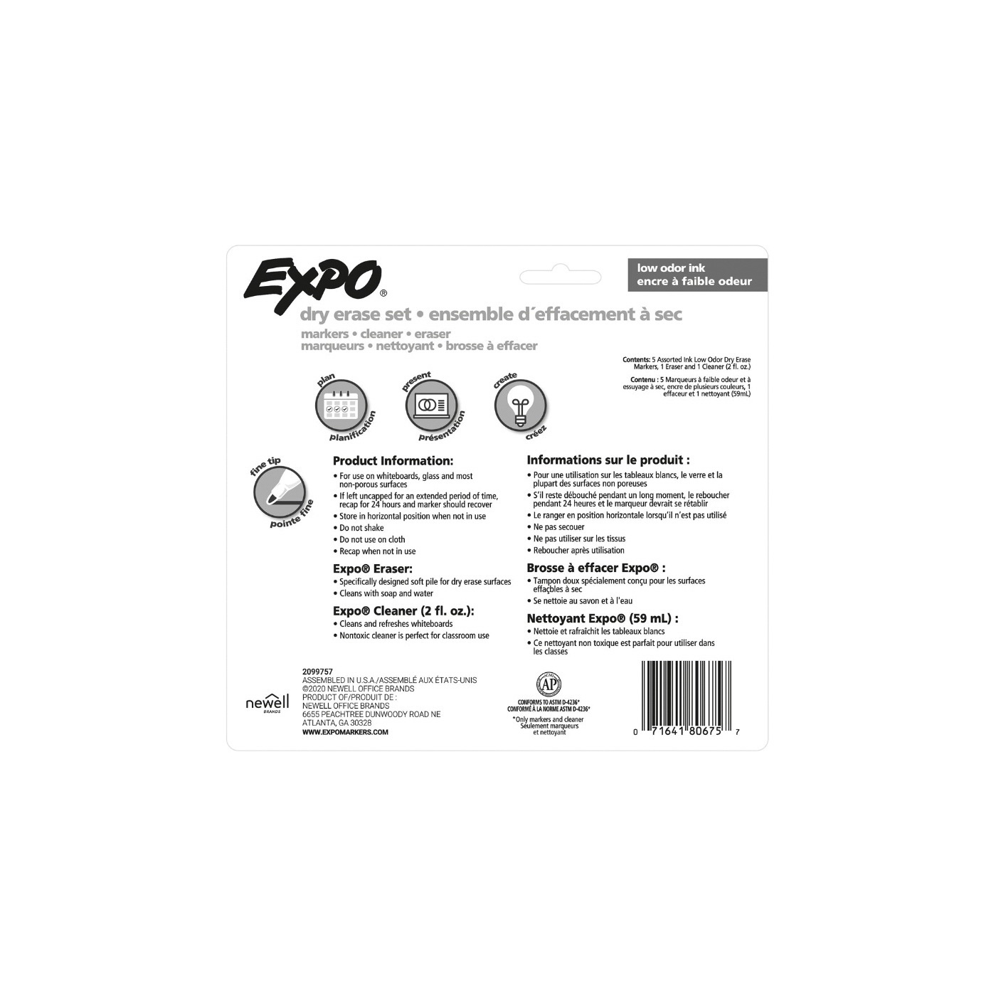 Expo 80675 Dry Erase Marker Starter Set, Fine Lead/Tip - 4