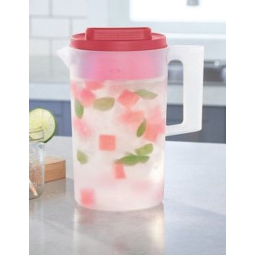 Rubbermaid 2122590 Pitcher, 1 gal Capacity, Plastic, Clear/Red - 3