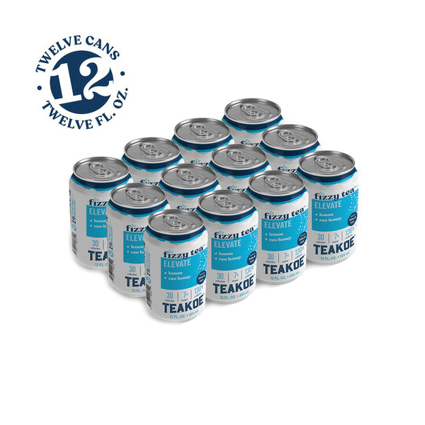Teakoe fizzy Series 614 Fizzy Tea, Lemon Raw Honey, 12 oz, Can - 4